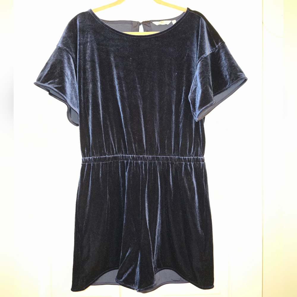 Vineyard Vines Navy Velvet Romper